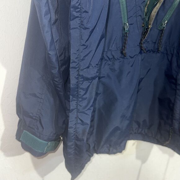 Vintage Columbia Jacket Mens Large Blue Pullover Hooded Jacket - Picture 4 of 7